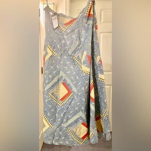 American Boho Prairie Style Polo Ralph Lauren Patchwork Midi Skirt. NWT.